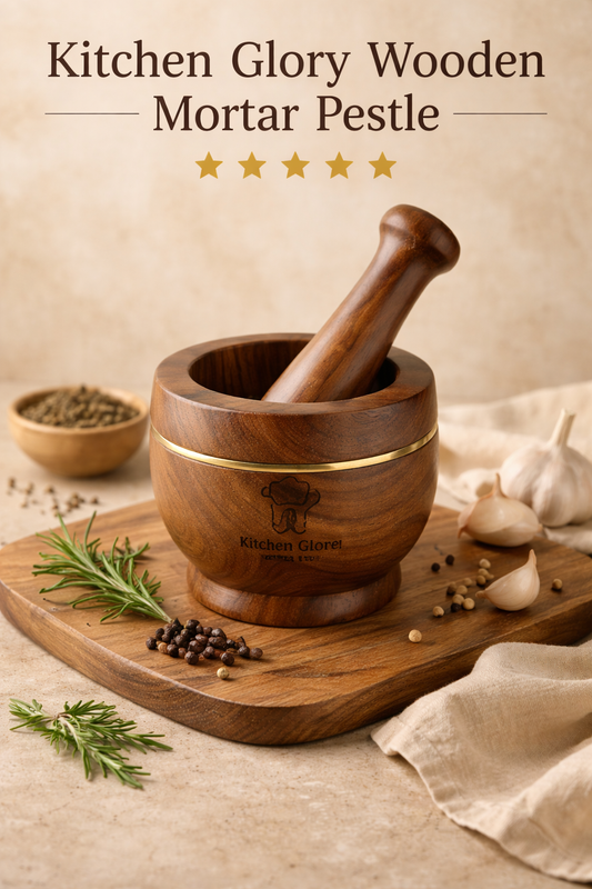 Kitchen Glory Wooden Mortar Pestle