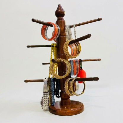 Wooden Jewelry Stand – Elegant Wooden Jewelry Organizer for Rings, Earrings & Bracelets