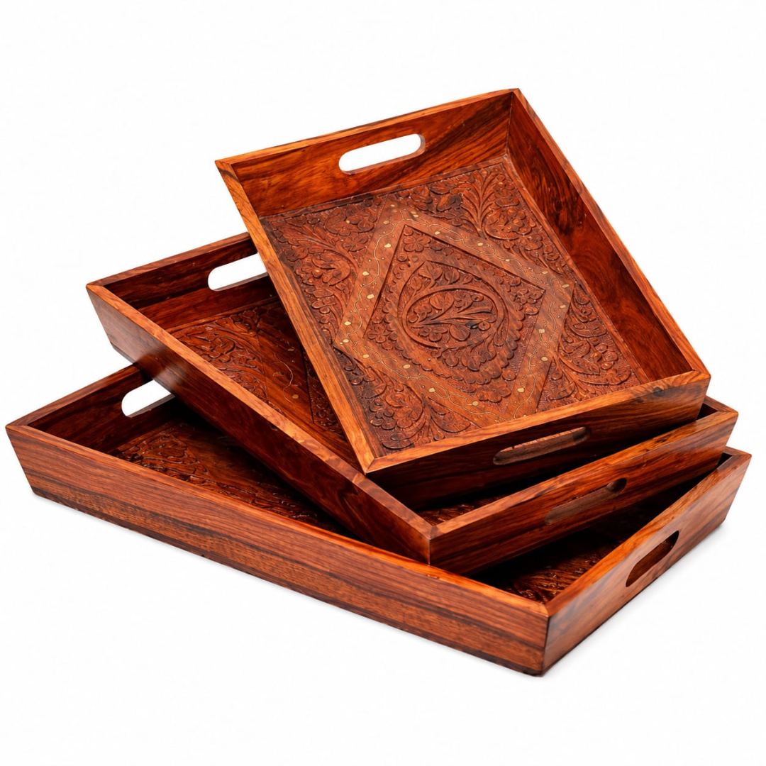 Deal 1| Wooden Hot Pot +7 Spoon Set + 3 Serving Trays | Limited Time Offer