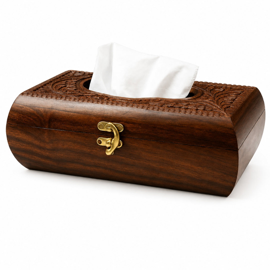 Handcrafted Wooden Tissue Box Handcrafted Wooden Tissue Box
