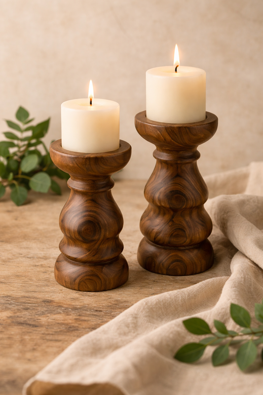 Candle Holder Solid Pair